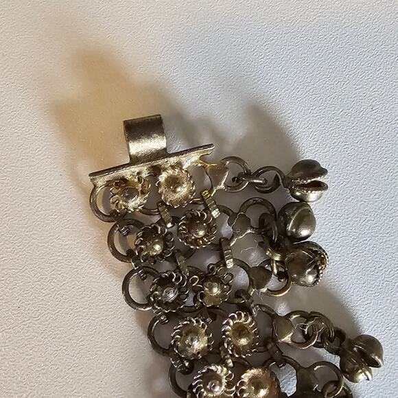 Vintage Tribal Belly Dance Anklet Ethnic Jewelry Chain Link with Bells - Picture 4 of 7